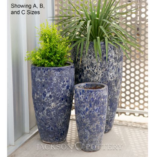 Picture of Calypso Vase Set of 2 A,B - Blue Lava