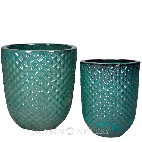 Picture of Tall Hexham Planter Set of 2 - 16, 21 in. - Vintage Turquoise