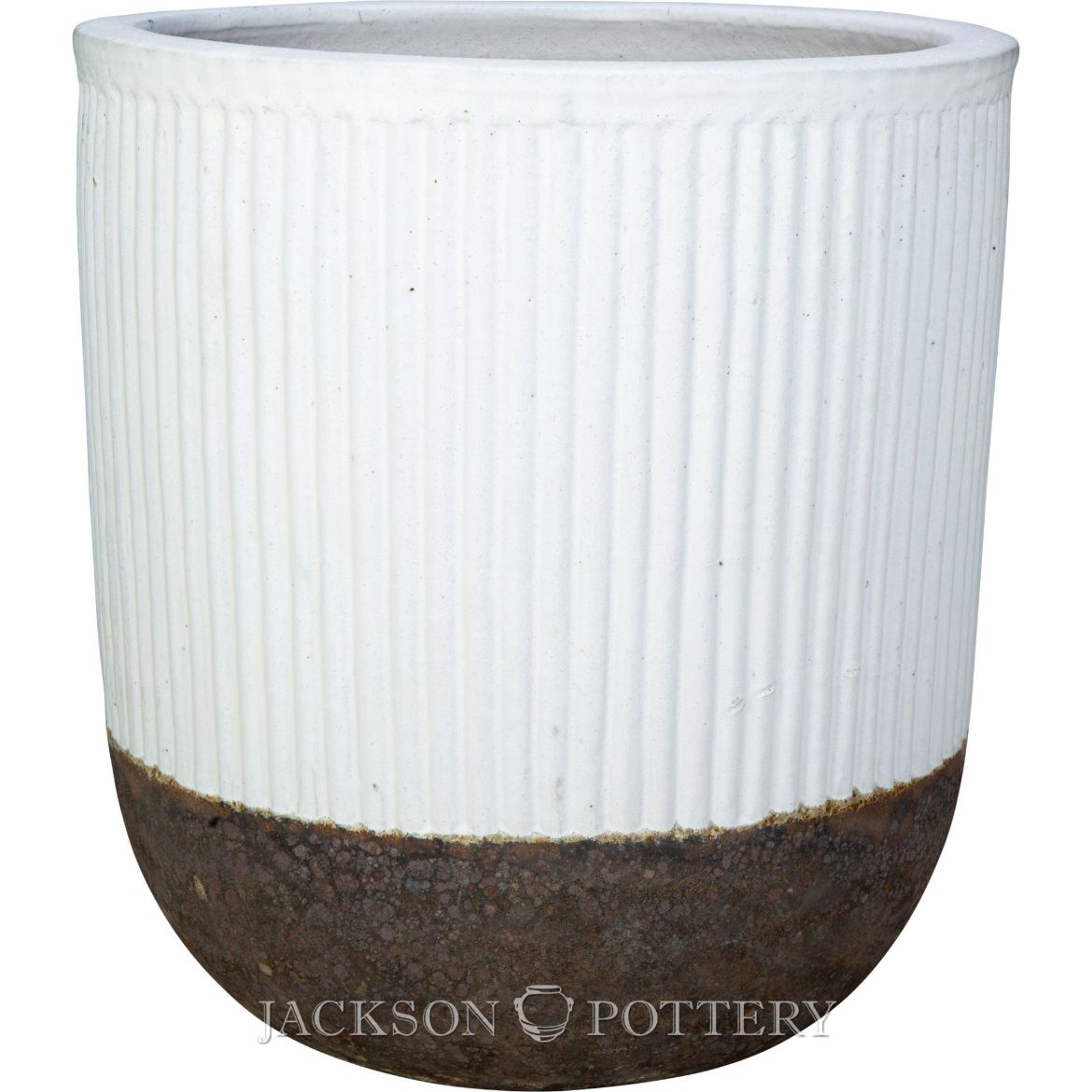 Picture of 24 in. Restoration Planter - Matte White/Volcanic Black