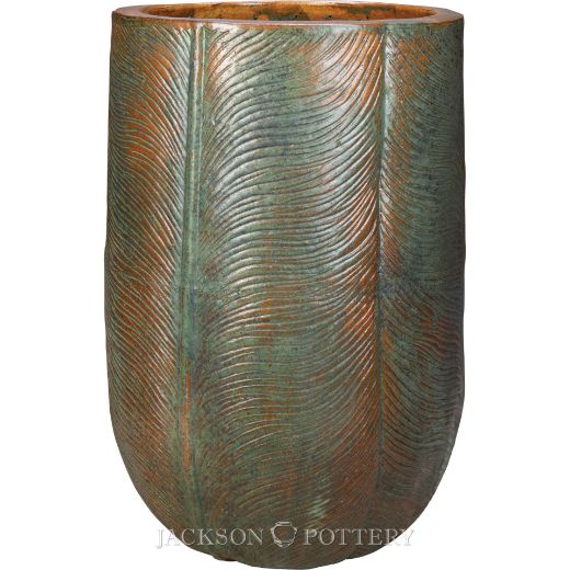 Picture of 22 in. Tiago Cone Planter - Mediterranean Green