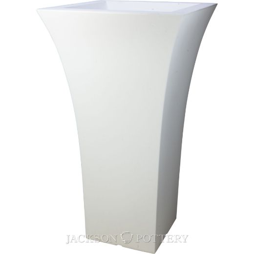 Picture of 22 in. Tall Flaired Square Planter - White