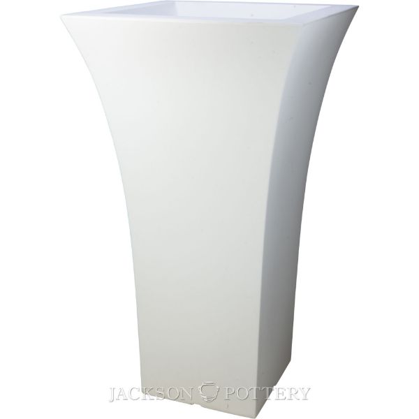 Picture of 22 in. Tall Flaired Square Planter - White