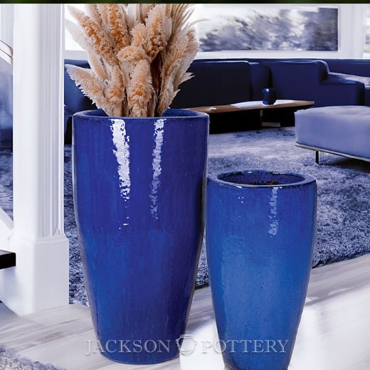 Picture of Calypso Vase Set of 2 A,B - Falling Blue