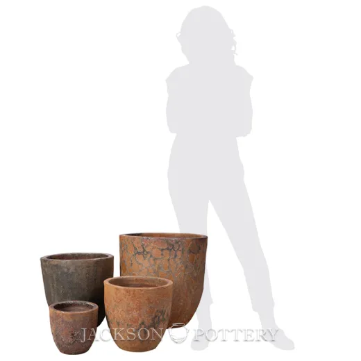 Picture of "Egg Planter Set of 4 A,B,C,D - Volcanic Rust"