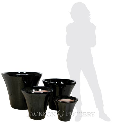 Picture of Tapered Cylinder Planter Set of 4 A,B,C,D - Black