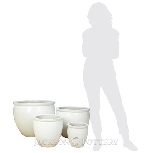 Picture of Fishbowl Planter Set of 4 A,B,C,D - White