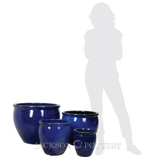 Picture of Fishbowl Planter Set of 4 A,B,C,D - Blue