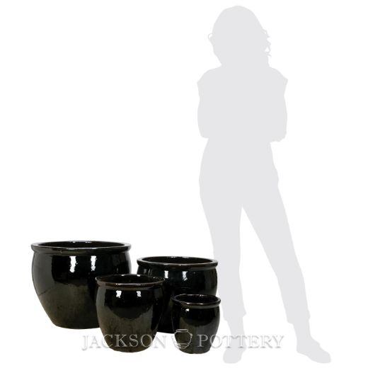 Picture of Fishbowl Planter Set of 4 A,B,C,D - Black