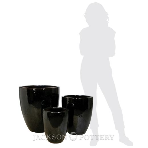 Picture of Tall Egg Planter Set of 3 A,B,C - Black