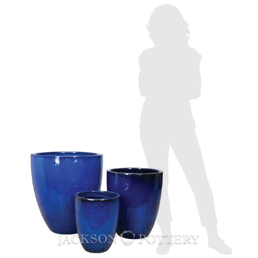 Picture of Tall Egg Planter Set of 3 A,B,C - Blue