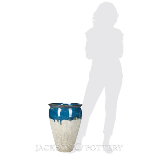 Picture of 14 in. Bautista Water Jar - Azul over Greystone