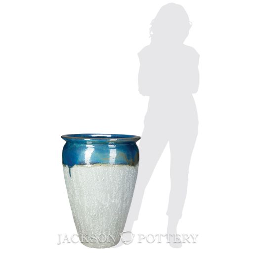 Picture of 20 in. Bautista Water Jar - Azul over Greystone