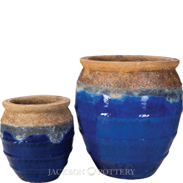 Picture of Magnus Water Jar Set of 2 A,B - Ancient Earth over Blue