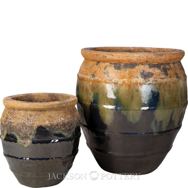 Picture of Magnus Water Jar Set of 2 A,B - Ancient Earth over Black