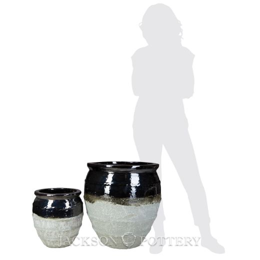 Picture of Magnus Water Jar Set of 2 A,B - Black over Greystone