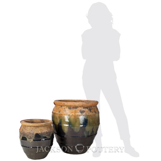 Picture of Magnus Water Jar Set of 2 A,B - Ancient Earth over Black