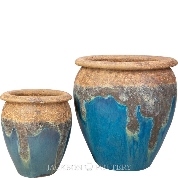 Picture of Maricopa Water Jar Set of 2 A,B - Ancient Earth over Azul