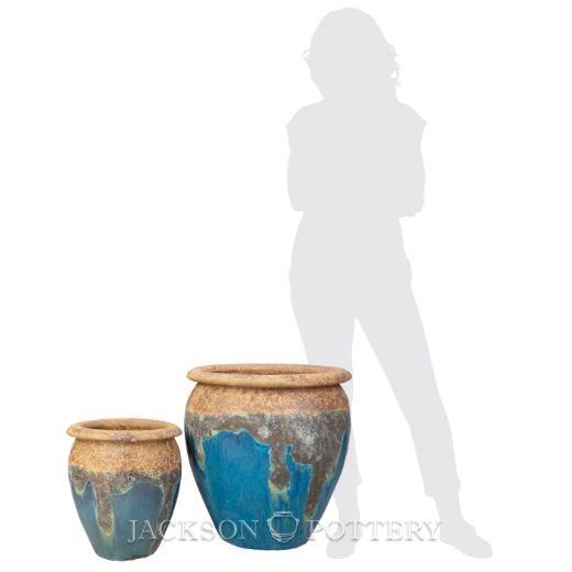 Picture of Maricopa Water Jar Set of 2 A,B - Ancient Earth over Azul