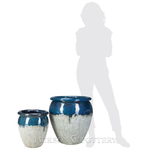 Picture of Maricopa Water Jar Set of 2 A,B - Azul over Greystone