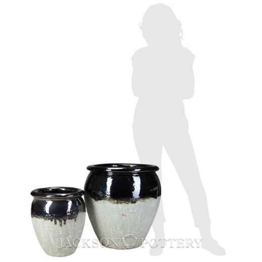 Picture of Maricopa Water Jar Set of 2 A,B - Black over Greystone