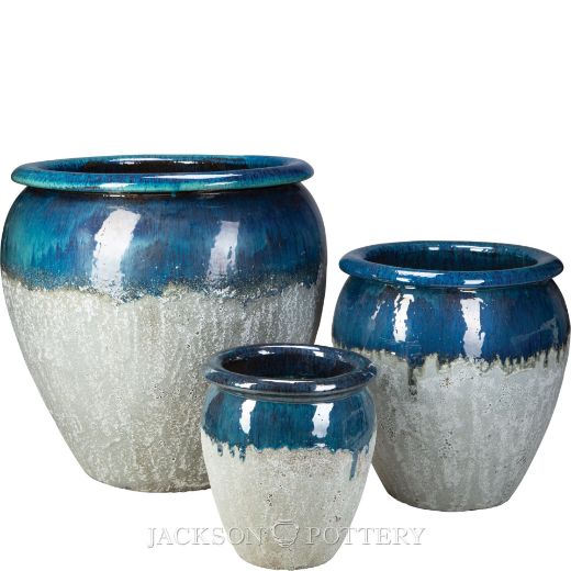 Picture of Maricopa Water Jar Set of 3 A,B,C - Azul over Greystone