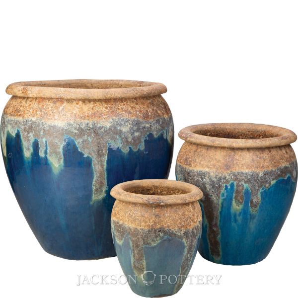 Picture of Maricopa Water Jar Set of 3 A,B,C - Ancient Earth over Azul