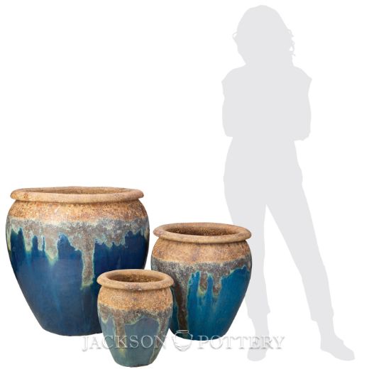 Picture of Maricopa Water Jar Set of 3 A,B,C - Ancient Earth over Azul