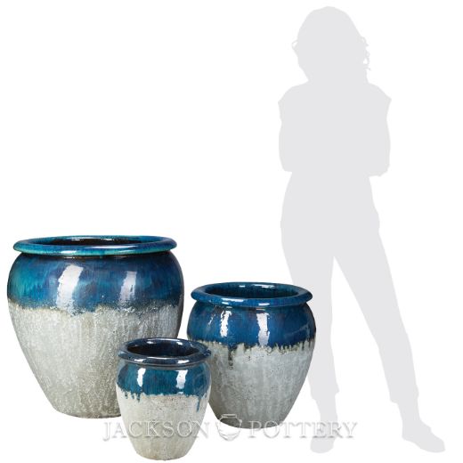 Picture of Maricopa Water Jar Set of 3 A,B,C - Azul over Greystone