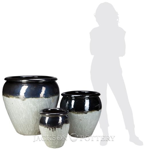 Picture of Maricopa Water Jar Set of 3 A,B,C - Black over Greystone