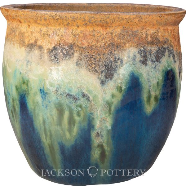 Picture of 23.5 in. Claremont Planter - Ancient Earth over Azul