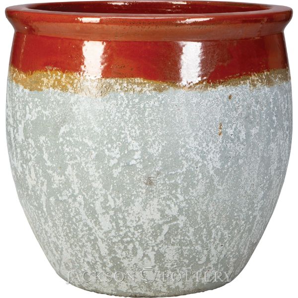 Picture of 23.5 in. Claremont Planter - Red over Greystone