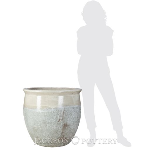 Picture of 23.5 in. Claremont Planter - White over Greystone