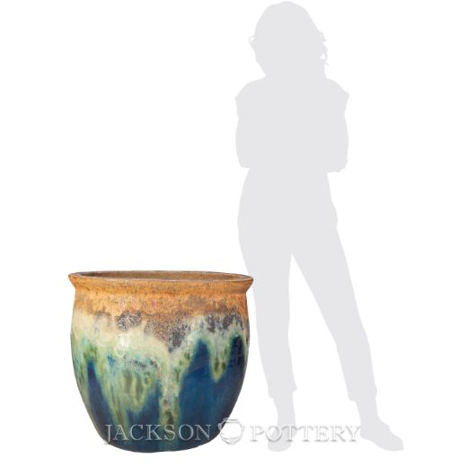 Picture of 23.5 in. Claremont Planter - Ancient Earth over Azul