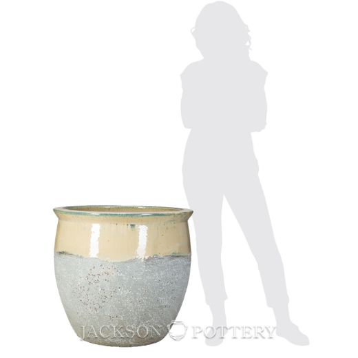 Picture of 23.5 in. Claremont Planter - Cream over Greystone