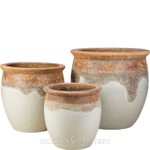 Picture of Claremont Planter Set of 3 A,B,C - Ancient Earth over White