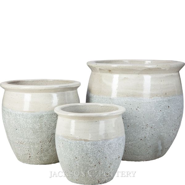 Picture of Claremont Planter Set of 3 A,B,C - White over Greystone