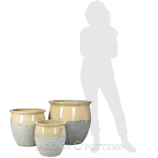 Picture of Claremont Planter Set of 3 A,B,C - Cream over Greystone