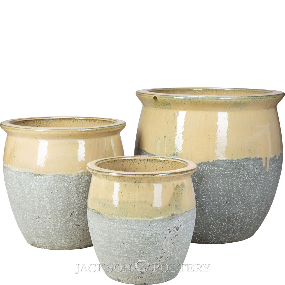 Picture of Claremont Planter Set of 3 A,B,C - Cream over Greystone