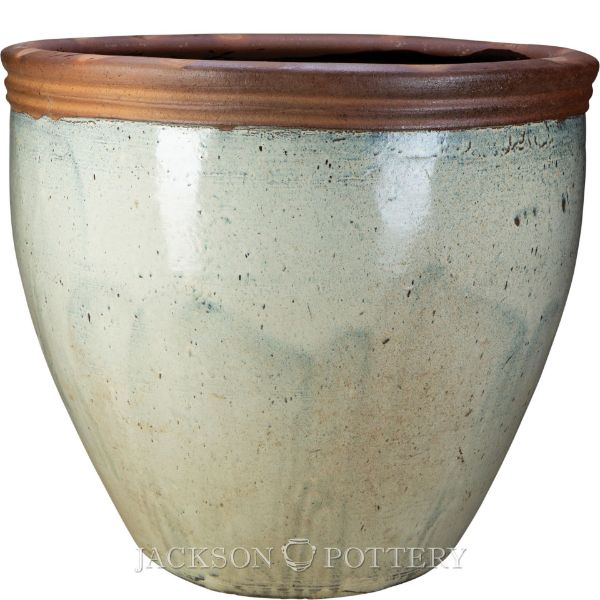 Picture of 36 in. Double Rim Pot Plain - White Blue