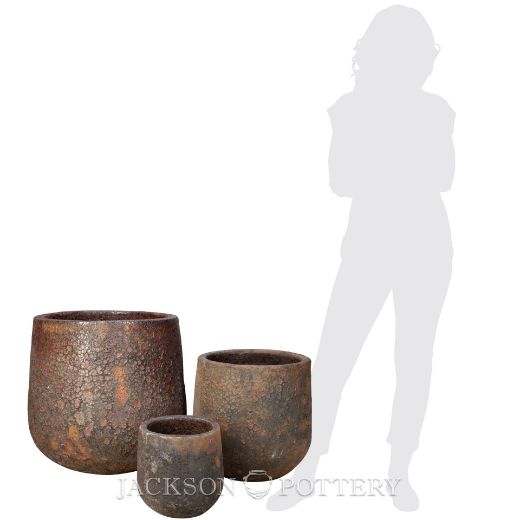 Picture of Utopia Planter Set of 3 A,B,C - Volcanic Rust