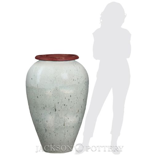 Picture of 22 in. Wine Jar Plain - White Blue