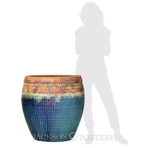 Picture of 31 in. Centurian Planter - Ancient Earth over Azul