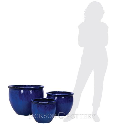 Picture of Gardener Pot Set of 3 A,B,C - Falling Blue