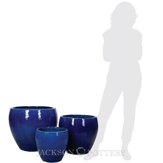 Picture of Top Cut Planter Set of 3 A/B/C - Falling Blue