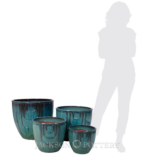 Picture of Dimensions Planter Set of 4 A,B,C,D - Firework Green