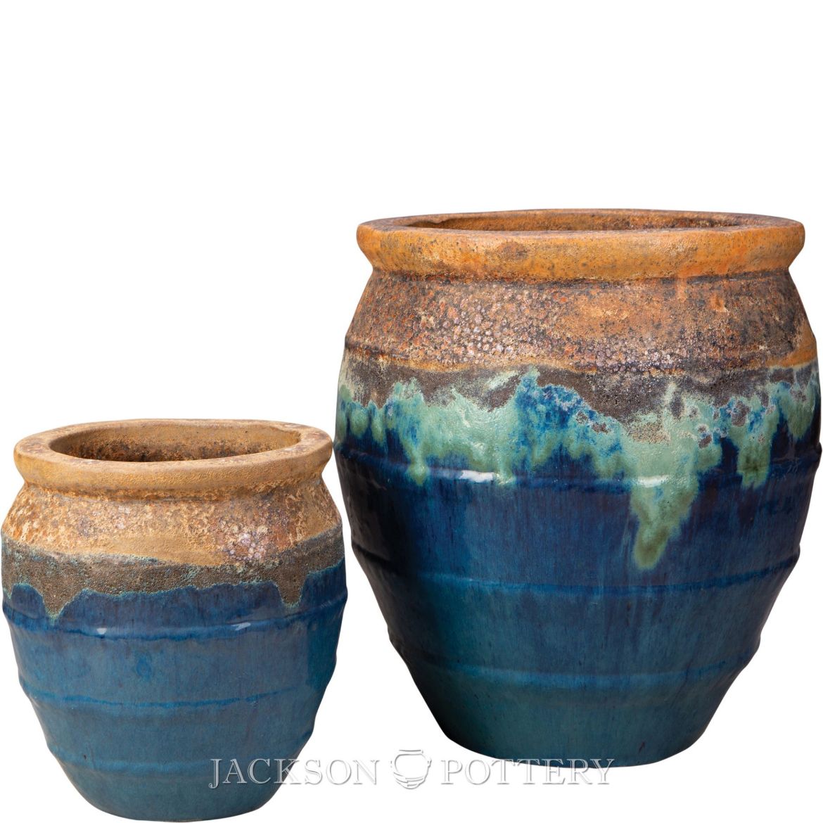 Picture of Magnus Water Jar Set of 2 A,B - Ancient Earth over Azul