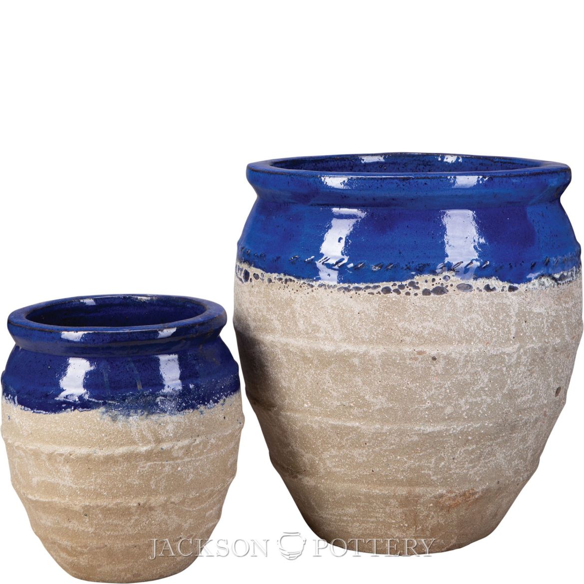 Picture of Magnus Water Jar Set of 2 A,B - Blue over Greystone