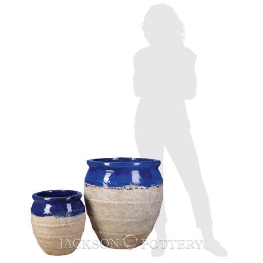 Picture of Magnus Water Jar Set of 2 A,B - Blue over Greystone