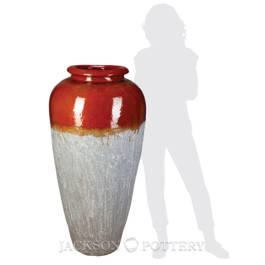 Picture of 23.5 in. Deja Water Jar - Red over Greystone