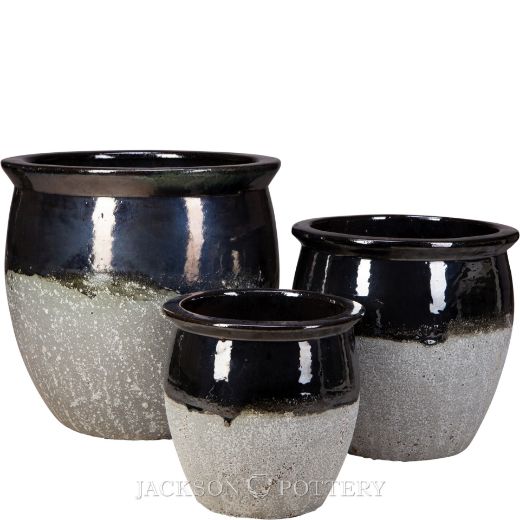 Picture of Claremont Planter Set of 3 A,B,C - Black over Greystone